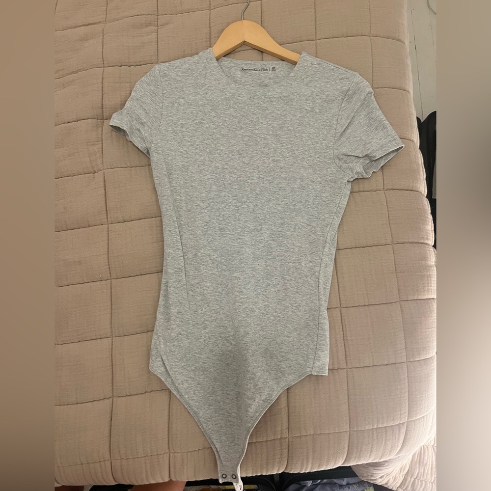 Gray Short Sleeve Bodysuit